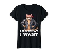Funny Rebel Cat I Do What I Want Cat Lover Value Graphic T-Shirt