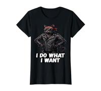 Funny Rebel Cat I Do What I Want Value Graphic T-Shirt