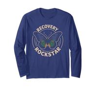 Funny Recovery Rockstar Crew Counseling PT Survivor NA Long Sleeve T-Shirt