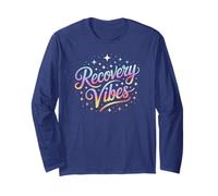 Funny Recovery Vibes Sobriety Squad PT Sober NA AA Recover Long Sleeve T-Shirt