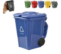 Funny Recycling Bin Coffee Mug, Ceramic Travel Mug Trash Can Mugs Ceramic with Lid Recycling Bin Drinking Tea Cup Decor Coffee, Personalised Multi-Function Cup Funny Gifts for MenWomen (Blue)