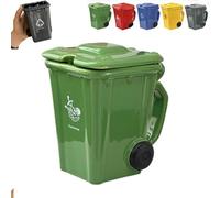 Funny Recycling Bin Coffee Mug, Ceramic Travel Mug Trash Can Mugs Funny Ceramic with Lid Recycling Bin Drinking Tea Cup Decor Coffee, Unique Household Tea Cup for Daily Use&Office Accessories (Green)