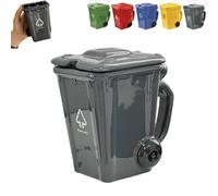Funny Recycling Bin Coffee Mug, Ceramic Travel Mug Trash Can Mugs Funny Ceramic with Lid Recycling Bin Drinking Tea Cup Decor Coffee, Unique Household Tea Cup for Daily Use&Office Accessories (Gray)