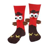 Funny Red Chicken Socks for Men Dad Teenage Boys - Novelty Funky odd Fun Cute 3D Animal Socks Mens - Fathers Day Easter Valentines Birthday Gifts Ideas Christmas Stocking Fillers for Chicken Lovers