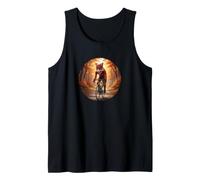 Funny RED Cycling Fox ON Road Bike in THE Forest Tank Top