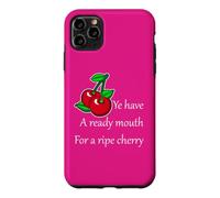 Funny Red Green Black Cherries Fruit Cartoon Case for iPhone 11 Pro Max
