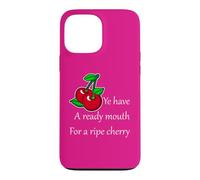 Funny Red Green Black Cherries Fruit Cartoon Case for iPhone 13 Pro Max