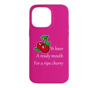 Funny Red Green Black Cherries Fruit Cartoon Case for iPhone 14 Pro Max