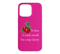 Funny Red Green Black Cherries Fruit Cartoon Case for iPhone 15 Pro Max