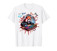 Funny red panda gaming gamer Gaming Panda T-Shirt