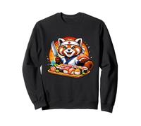 Funny Red Panda Sushi Chef Graphic Cool Japanese Food Design Sweatshirt