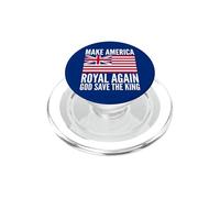 Funny Red White Blue Royal American British Flag Vector PopSockets PopGrip for MagSafe