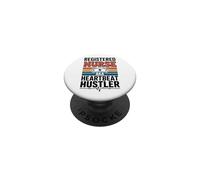 Funny Registered Nurse Aka Heartbeat Hustler PopSockets Adhesive PopGrip