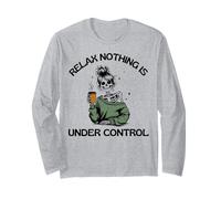 Funny Relax Nothing is Under Control Skeleton Coffee Mom Long Sleeve T-Shirt