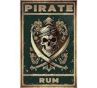 Funny Relief Style Metal Sign, Vintage Skull And Sickle Wall Art, Rustic Pirate Rum Signs, Retro Exotic Unique Urban Signage Decor Gifts, Customized Tin Signs For Bar And Pub Decorations