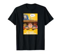 Funny Remote Work Hidden Guy Online Meeting Snack Break Art T-Shirt