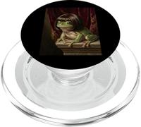 Funny Renaissance Frog With Bob Haircut Surreal Art PopSockets PopGrip for MagSafe