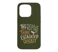 Funny Reptile Owner Lizard Gecko Escaped Humor Case for iPhone 15 Pro