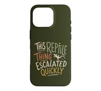 Funny Reptile Owner Lizard Gecko Escaped Humor Case for iPhone 16 Pro