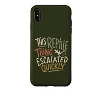 Funny Reptile Owner Lizard Gecko Escaped Humor Case for iPhone XS Max