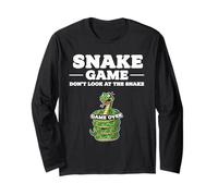 Funny Reptile Serpent Pun Snake Game Don’t Look at The Snake Long Sleeve T-Shirt