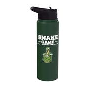 Funny Reptile Serpent Pun Snake Game Don’t Look at the Snake Stainless Steel Insulated Water Bottle