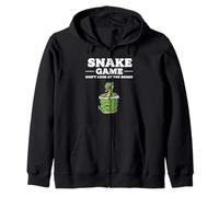 Funny Reptile Serpent Pun Snake Game Don’t Look at the Snake Zip Hoodie