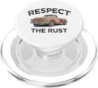 Funny RESPECT THE RUST Pickup Truck Dad Joke Mechanic Hubby PopSockets PopGrip for MagSafe