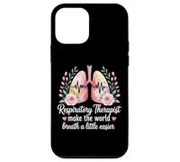 Funny Respiratory Therapist RT Make The World Breath Easier Case for iPhone 12 mini