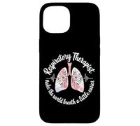Funny Respiratory Therapist RT Make The World Breath Easier Case for iPhone 15