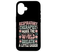 Funny Respiratory Therapist RT Make The World Breath Easier Case for iPhone 16