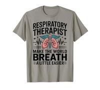 Funny Respiratory Therapist RT Make The World Breath Easier T-Shirt