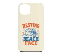 Funny Resting Beach Face Sea Turtle Grumpy Ocean Coastal Art Case for iPhone 13