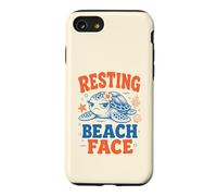 Funny Resting Beach Face Sea Turtle Grumpy Ocean Coastal Art Case for iPhone SE (2020) / 7/8