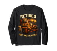 Funny Retired Bear Hunter Don’t Poke The Retiree Hunting Long Sleeve T-Shirt