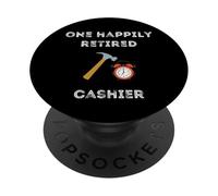 Funny Retired Cashier Early Retirement Party PopSockets Adhesive PopGrip
