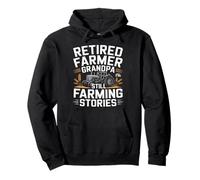 Funny Retired Farmer Grandpa Still Farming Stories Tractor Pullover Hoodie