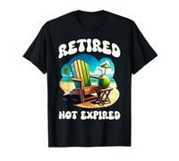 Funny Retired Not Expired Vacation Retirement Party T-Shirt