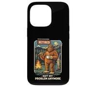 Funny Retired Not My Problem Anymore Bigfoot Fishing Case for iPhone 13 Pro