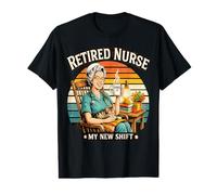 Funny Retired Nurse Shirt Nursing Retirement Cat Coffee Tee Value Graphic T-Shirt