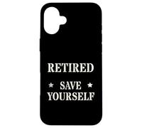 Funny RETIRED Officer SAVE YOURSELF Police Military Security Case for iPhone 16 Plus