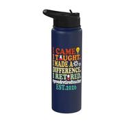 Funny Retired Teacher Came Taught Difference Retirement 2026 Stainless Steel Insulated Water Bottle