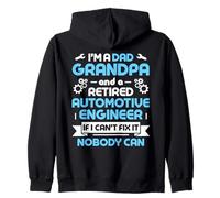 Funny Retirement Automotive Engineer For A Retired Grandpa Zip Hoodie