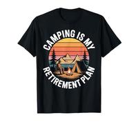 Funny Retirement Camping Van Life Vintage Sunset Graphic T-Shirt