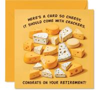 Funny Retirement Card for Men Women - So Cheesy - Leaving Card for Friends Family Colleague Neighbour, 145mm Sorry Your Leaving Greeting Cards