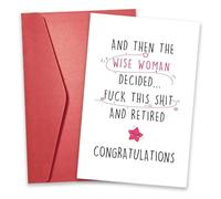 Funny Retirement Card for Women, Coworker Leaving Cards for Colleagues Woman Retired Congratulation Gifts Happy Retirement Card for Her Work Colleague Retired Friends
