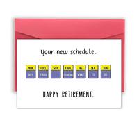 Funny Retirement Cards for Him Her, Happy Retirement Card for Dad Mom, Humor New Job Card Gifts for Women Men, Congratulation New Retirement Schedule
