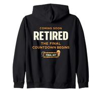 Funny Retirement Coming Soon Retired Final Countdown Zip Hoodie