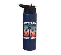 Funny Retirement Design for Housesitter Stainless Steel Insulated Water Bottle