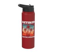 Funny Retirement Design for Tractor Operator Stainless Steel Insulated Water Bottle